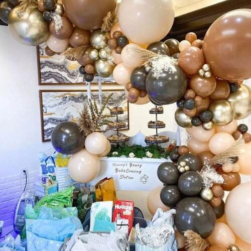 155pc Apricot Champagne Foil Balloon Arch Garland Kit Gold Latex Globos Birthday Valentine Wedding Party Decorations Baby Shower