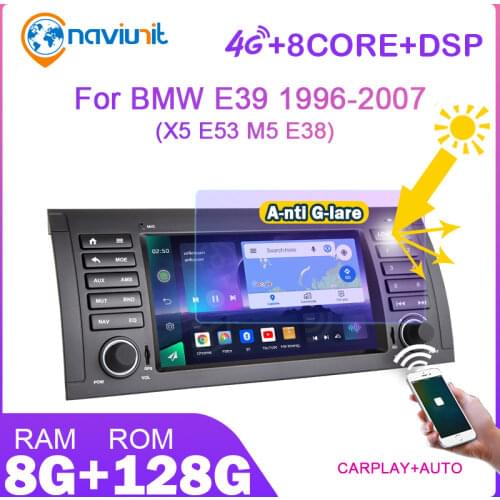 Car intelligent system 2 din radio android 10 screen PX6 For BMW 5 Series E39 X5 E53 M5 7 Series E38 1994-2007 video players DVD