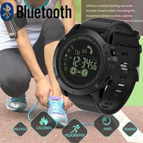 Bluetooth Mens Watch Fashion Sport Clock Digital Watch 2 Years Battery Life 50m Waterproof Watch Smart Watch Smartwatch