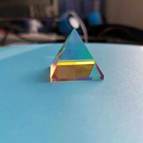Colored Pyramid Prism Optical K9 Glass Student Experiment Instrument Tool Christmas Gift Home Decoration