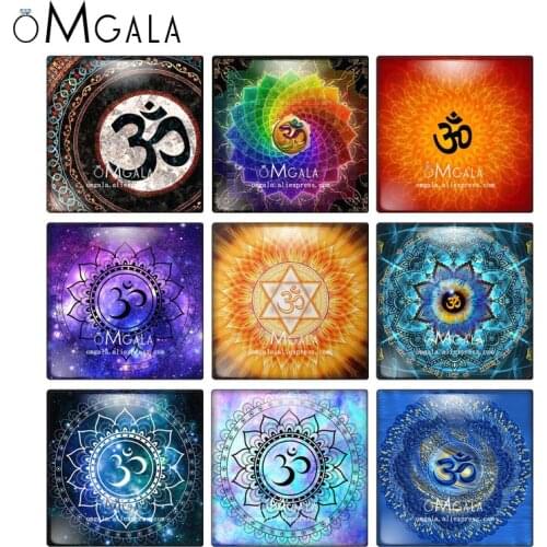 Colored retro religious patterns 10pcs 12mm/20mm/25mm/30mm photo glass cabochon demo flat back Making findings