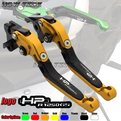 For R1250GS Rallye HP R1250GS ADV HP R1250GS CNC Full Black Adjustable Folding Extendable Motorcycle Brake Clutch Levers