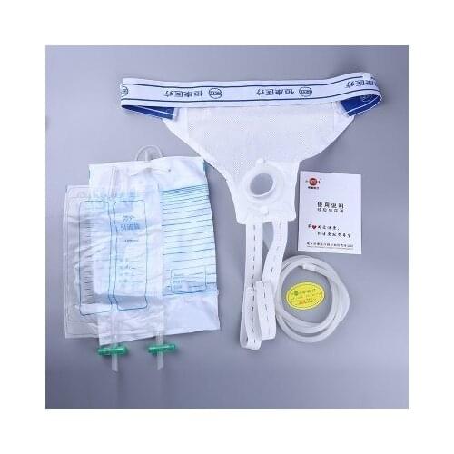 Female/male elderly breathable adult urine collection bag with special briefs Silicone urinal bag penile atrophy urine collector