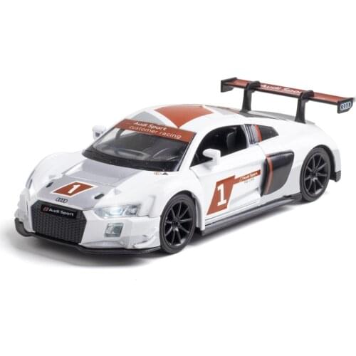 Hot Toys Diecast 1:32 Audi R8 LMS Alloy Car Model Metal Miniature Scale Vehicle Children Birthday Gifts Boy Collection Kids Cars