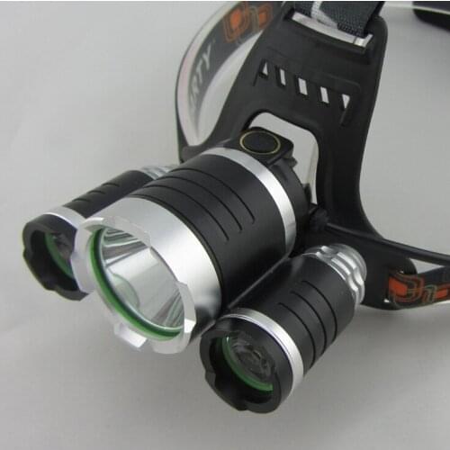 Linterna frontal LED Headlamp 5000 Lumens Head lamp T6 3 LED Headlight head torch edc flashlight 18650 battery Rechargeable pack