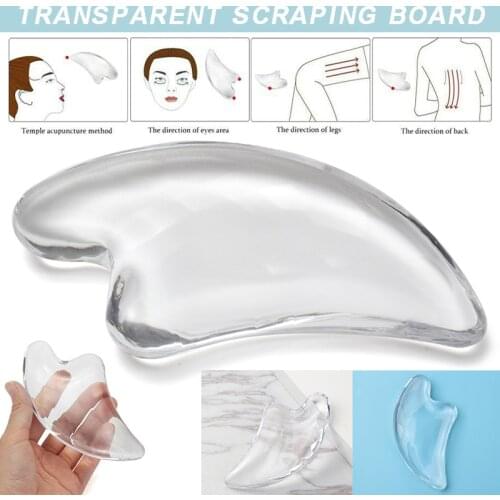 Transparent Gua Sha Board Scraper Massager Facial Body Reisn Scraping Tool Relaxing Tendons Relieve Muscle Body Care