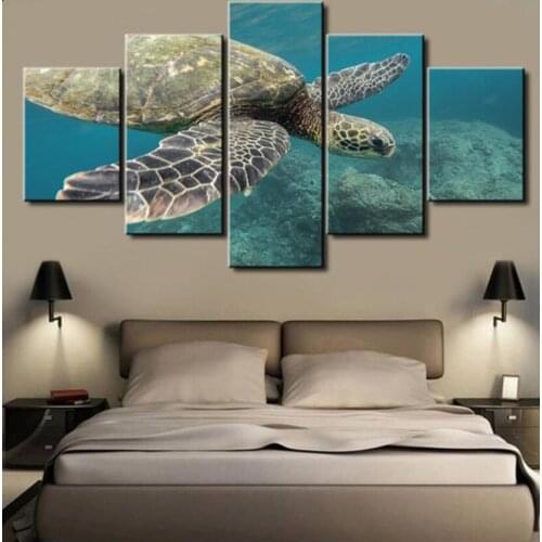 5pcs 5d diy full diamond painting cross stitch "animals Turtles" bderoom decor, 5d square diamond embroidery mosaic wall sticker