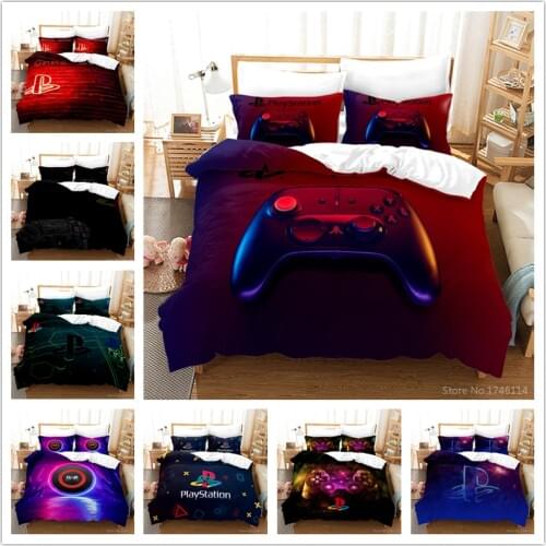 PlayStation 4 Joypad Game Controller Printed Duvet Cover with Pillowcase Set Twin Full Queen King Size Bedding Set Home Textile