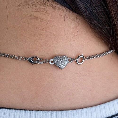 Set of 2 PCS Magnetic Rhinestone Heart Shaped Jewelry Clasps for Bracelets, Necklaces Jewelry Findings