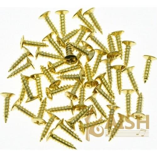 KAISH 50 Guitar Bass Pickguard Scratch Plate Screws Gold