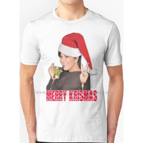 Merry Krismas! T Shirt 100% Pure Cotton Kris Jenner Keeping Up With The Kardashians Kuwtk Reality Tv Celebrity Christmas