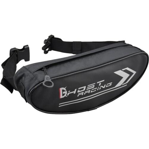 Waterproof Motorcycle Handlebar Bag, Canvas Bike Fork Storage Bag Shoulder Pack Waist Bag, Spacious Interior Design