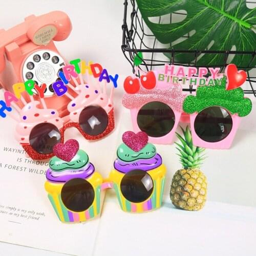 Funny Birthday Party Glasses Adult Children Photo Props Decoration Kids Sunglasses Toys Happy Birthday Atmosphere Prop Supplies