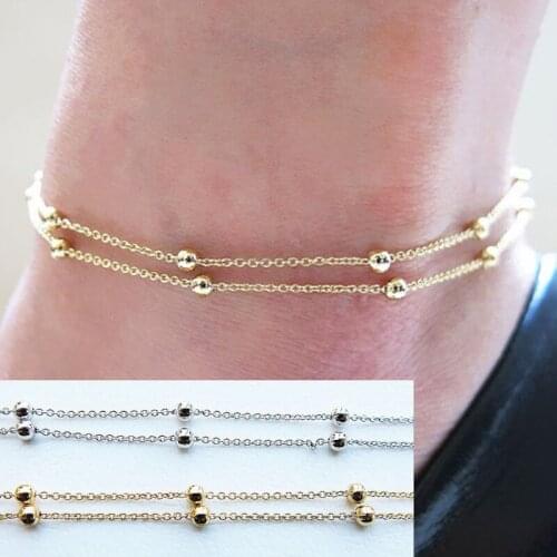 12pcs/lot Europe and the United States jewelry street snap big bead copper chain foot chain bracelet and a particular female