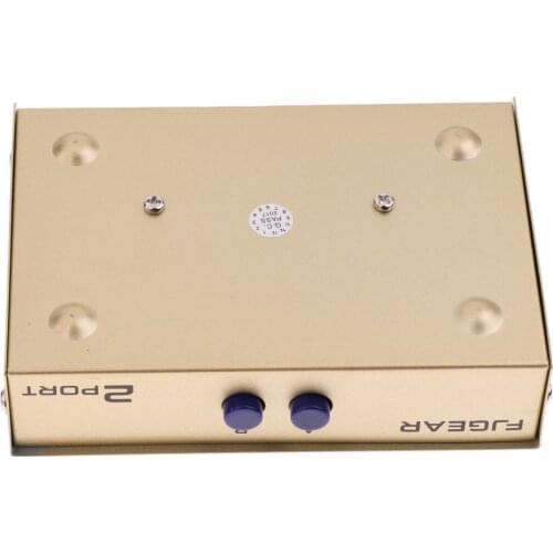 2Ports RJ45 Manual AB Sharing Network Switch Box Selector Splitter Hub Gold