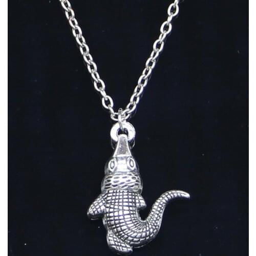 20pcs New Fashion Necklace 26x20mm crocodile alligator Pendants Short Long Women Men Colar Gift Jewelry Choker