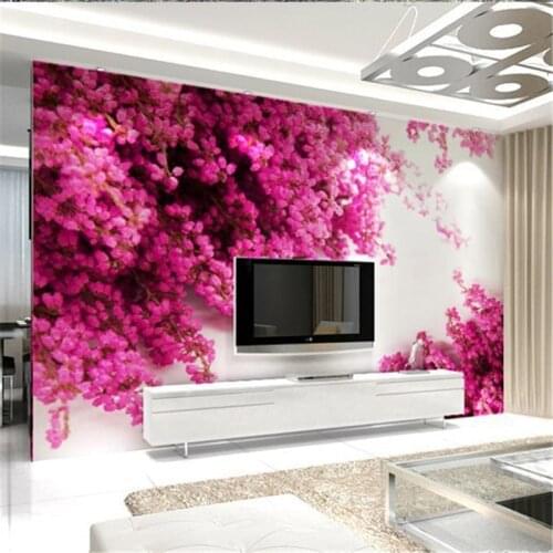 Beibehang Custom 3d mural wallpaper Large living room bedroom wallpaper mural wall covering seamless pink 3d photo wallpaper