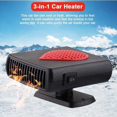 3in1 Car Heater Portable Air Purifier Heating Fan Cooling Defroster Demister Car Warmer RV Accessories for RV Camper SUV Bus