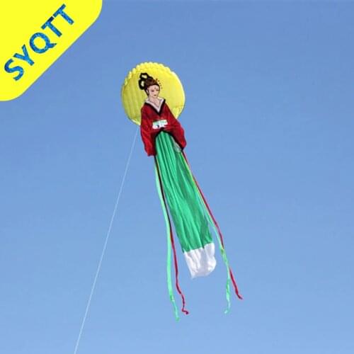 Free Shipping Soft Kite Peking Opera Mythical Character Single Line Kite to Prevent Tearing 8m/6m Chinese Opera Actress Kite