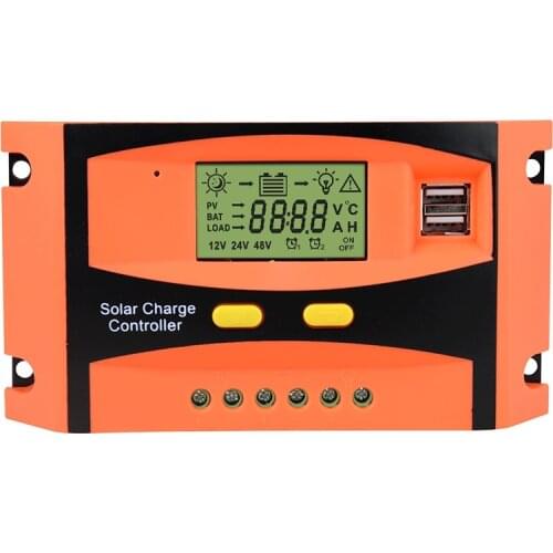 DAMUII BLS Solar Controller PWM System 10A 20A 30A 12V/24V Auto Battery System 5V USB Output Solar Panel PV Regulator