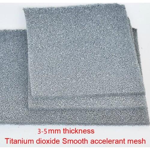 3-5MM Titanium dioxide Smooth accelerant mesh Titanium oxides Photocatalyst filter TiO Lightcatlyst strainer polymeric sponge