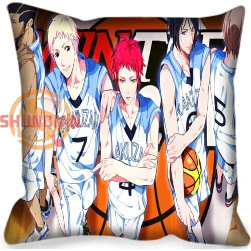 Customized Pillow Cover Kuroko No Basketball Decorative Pillowcase Square Zipper Pillow Cover 20X20cm,35X35cm,40x40cm