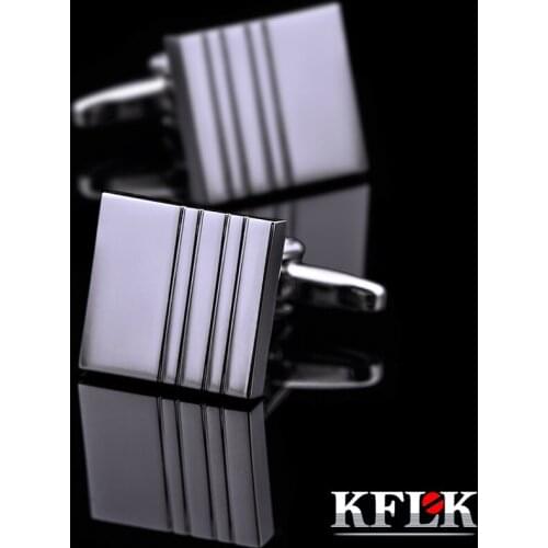 KFLK Jewelry French Shirt Cufflink for Men Brand Cuff link Button Square male High Quality guests 2017 New Arrival