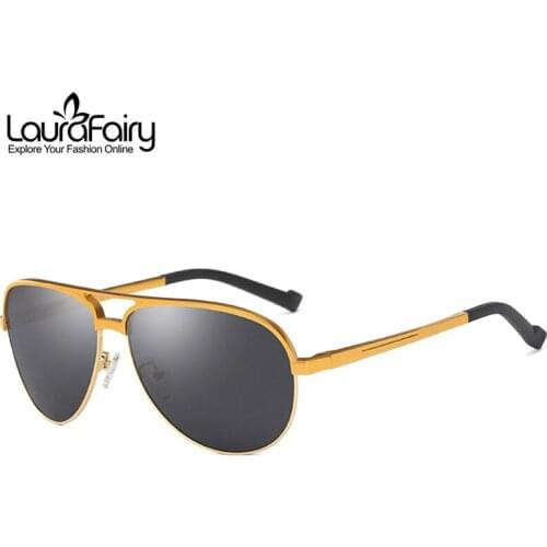 Laura Fairy Fashion Hollow Design Light Sunglasses Men Aluminum Magnesium Frame Flexible Arm Polarized Sun Glasses Eyewear