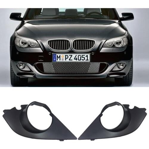 Pair For 2003-2009 BMW E60 E61 M Sport Fog Light Bumper Grille Cover Insert Trim