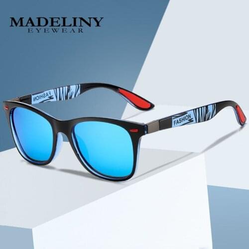 MADELINY DESIGN Men Women Classic Retro Polarized Sunglasses Driving Square Style Sun Glasses Male 100% UV Protection MA036
