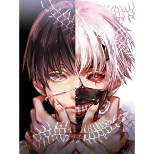 "Tokyo Ghoul" Home Decor DIY 5D Diamond Embroidery Cross Stitch Set rhinestones pictures Resin Hobby Craft