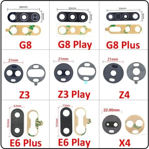 New Rear Back Camera glass Lens For Motorola Moto Z4 Z3 E6 E7 G8 G9 E6 Play Plus X4 E 2020 Replacement Parts