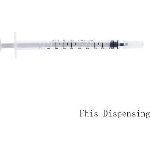 New Dispensing Syringes 1cc 1ml Plastic with Tip Cap Pack of 100