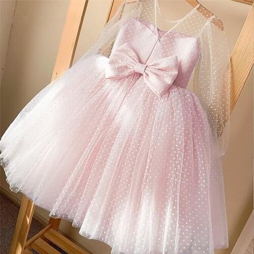 Princess Dress Girls For Wedding and Party Prom Gown Kids Elegant Evening Bridesmaid Dresses Children Pageant Tulle Clothing
