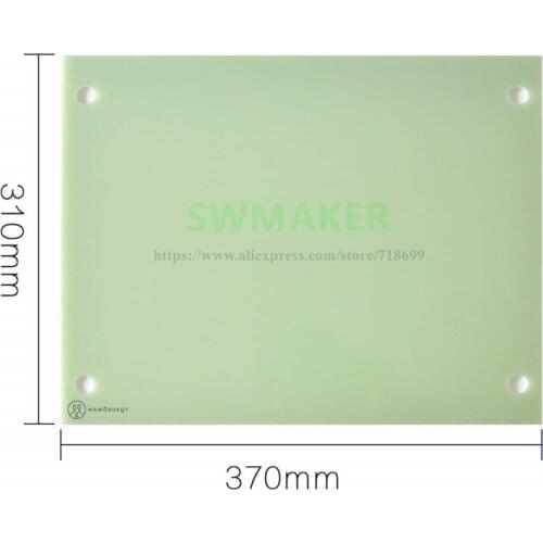 310x370x3mm 3D Printer Platform Polypropylene Build Plate Polyglass w/ Screw Holes for Tevo Tornado 3D Printer Easy to Remove