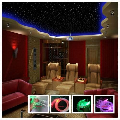 PMMA fiber optic star ceiling kit lighting,LED RGB light source,150 strands 0.75mm fiber ,5 meters long 24key remote