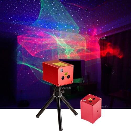 Sharelife Rechargeable RG Hypnotic Aurora Blue Star Laser Projector Light Tripod DJ Party Outdoor Stage Lighting Effect AS100