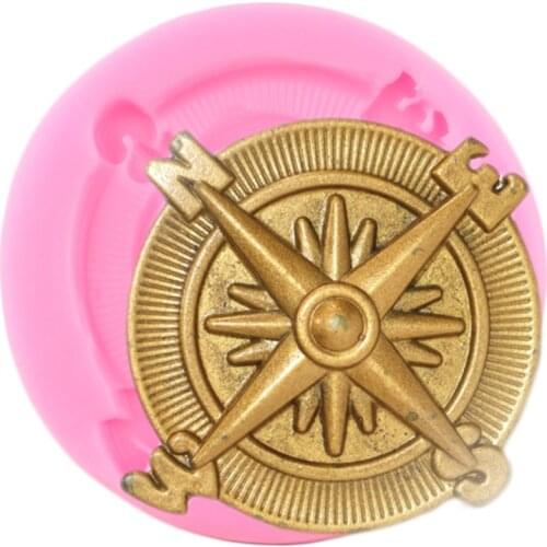DIY Compass Silicone Molds Fondant Cake Decorating Tools Cupcake Candy Resin Chocolate Cake Border Molds Kitchen Baking Moulds