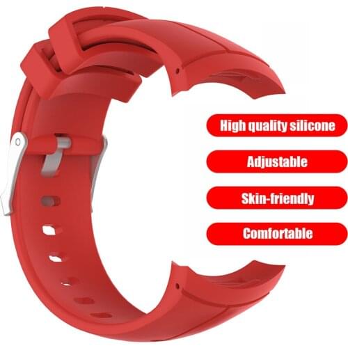 Silicone Band Replacement Solid Color Strap Wristband Watch Band Exterior Decoration Parts for Suunto Spartan Ultra
