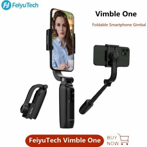 FeiyuTech Vimble One Foldable Smartphone Gimbal Extendable Feiyu Selfie Stick Stabilizer for iPhone Huawei Xiaomi Redmi Samsung