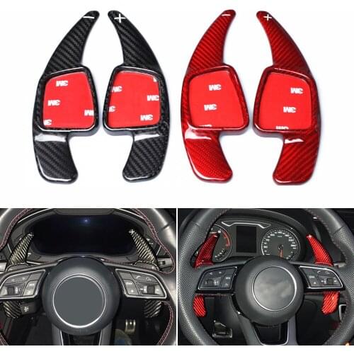 Carbon Fiber Steering Wheel Paddle Shift Extension For Audi S3 2017 2018 2019 2020 2021