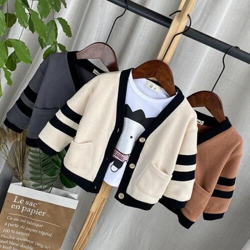 Spring Autumn Tops Boys Sweater Jacket Coat Kids Overcoat Outwear Teenager Children Clothes School Gift High Quality