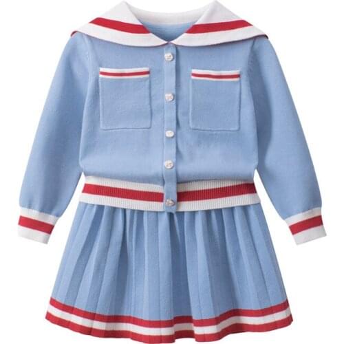 Girls' Knitwear Korean Short Skirt Sweater Set Toddler Girl Fall Clothes 2021 Toddler Girl Sweater Toddler Sweater Girls Sweater