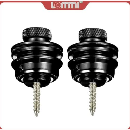 LOMMI 2Pcs Guitar Strap Lock Bass Strap Lock Button Black Acoustic Electric Guitar Parts Accessories Straplocks