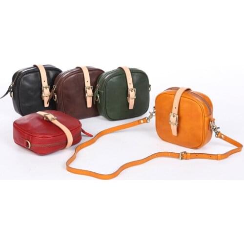 Fashion Mobile Phone Baotou Layer Cowhide Retro Women Bag New Fashion Shoulder Bags Luxury Handbag Large Capacity Bags