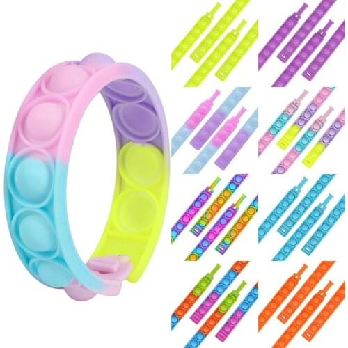 1Pc Fidget Toys for Children Push Its Bubble Dimple Bracelet Decompression Toys for Adults Antistress Reliever Pops Sensory Toys