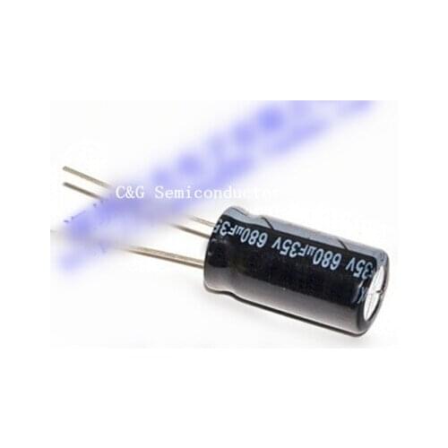 10pcs 680uF 35V DIP Electrolytic Capacitor 10X20MM