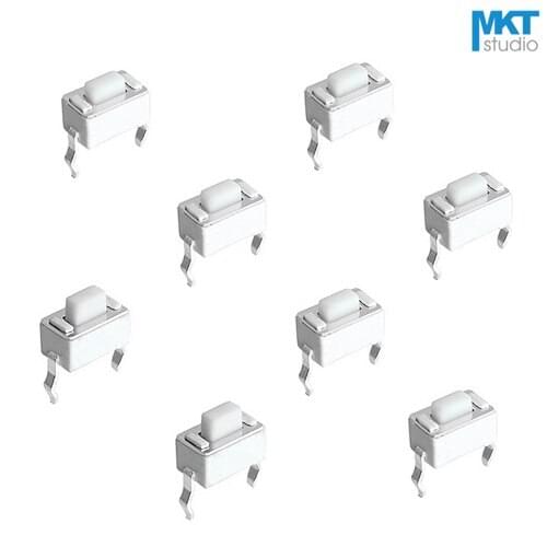 1000Pcs 3*6*4.3/4.5/5/8mm White Through Hole 2 Pins Snap-In Micro Push Button Tactile Tact Momentary Switch