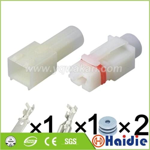 2sets 1pin Auto sealed wire harness plug cable male female waterproof connector