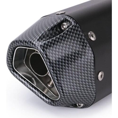 51mm Motorcycle Exhaust Muffler Carbon Fiber Pipe Motocross Exhaust Tip Tube Dropship